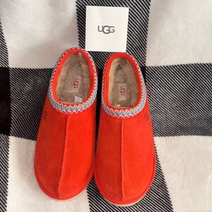 UGG Vibrant Red Suede Slippers